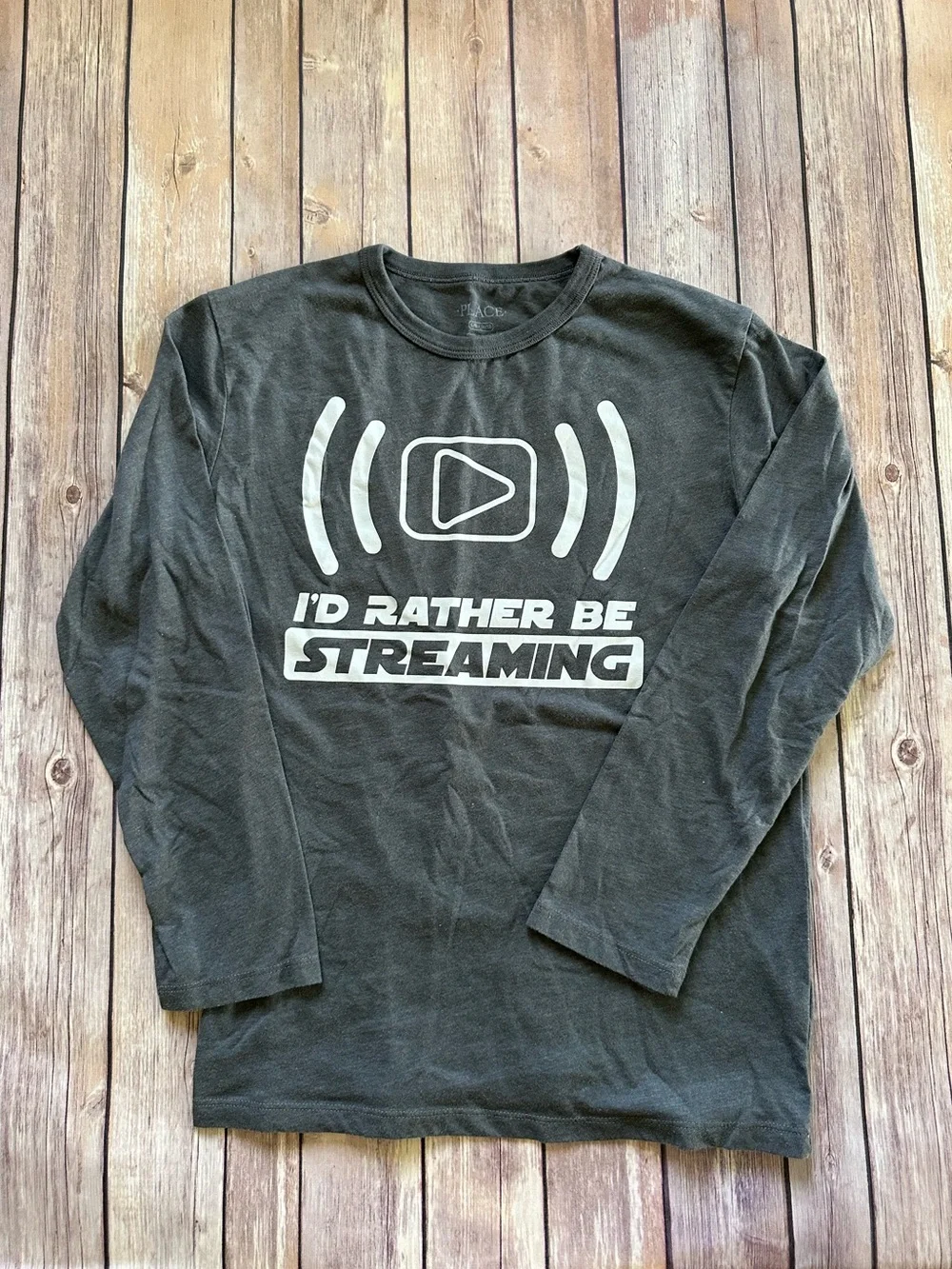 The Children’s Place “I'd Rather Be Streaming” Long Sleeve Tee